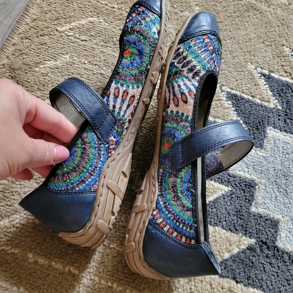 Rieker Multicolor Leather Maryjane Shoes - Picture 5 of 6